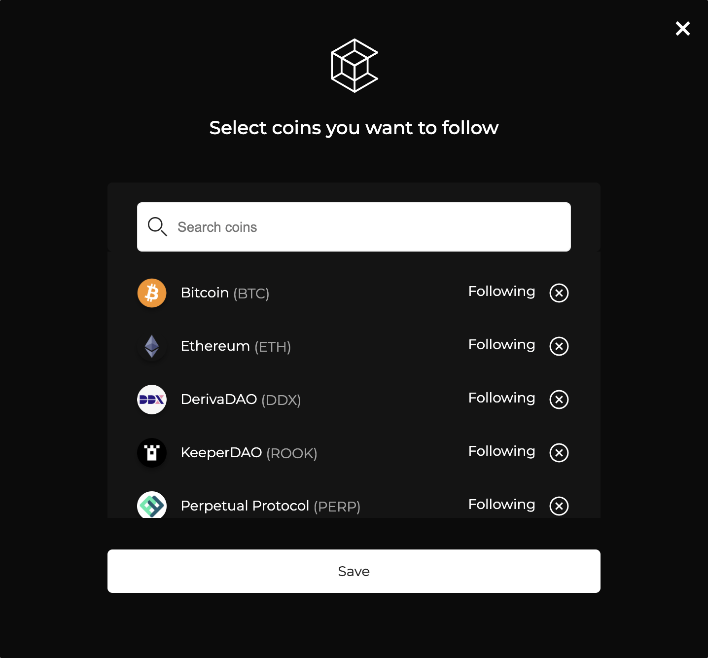 Search coins at Coinbench