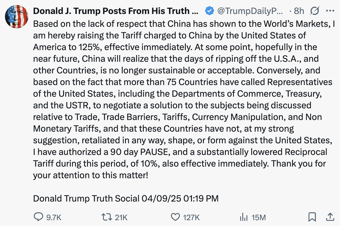 Donald Trump tweet