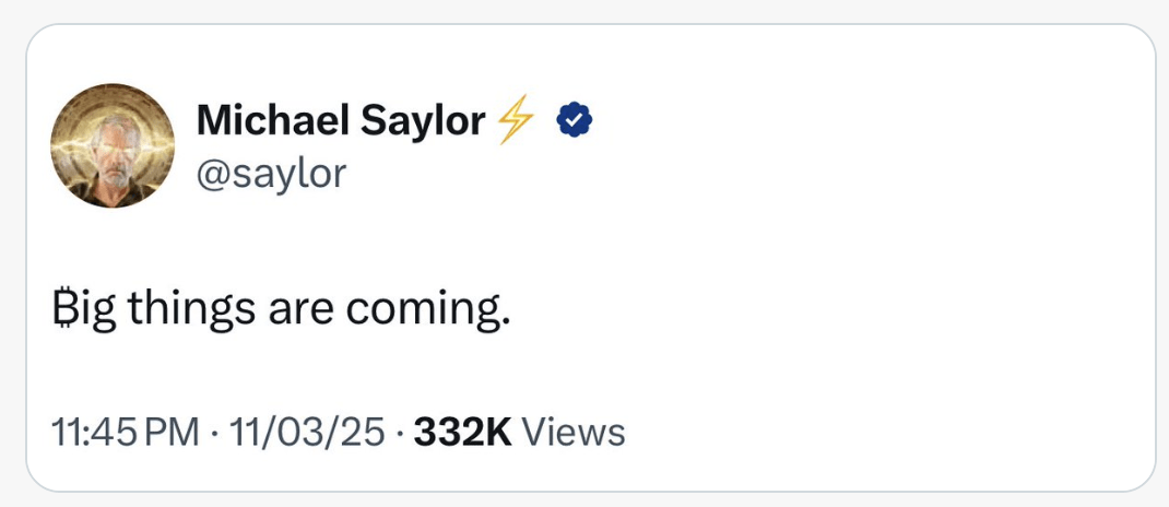 Michael Saylor tweet