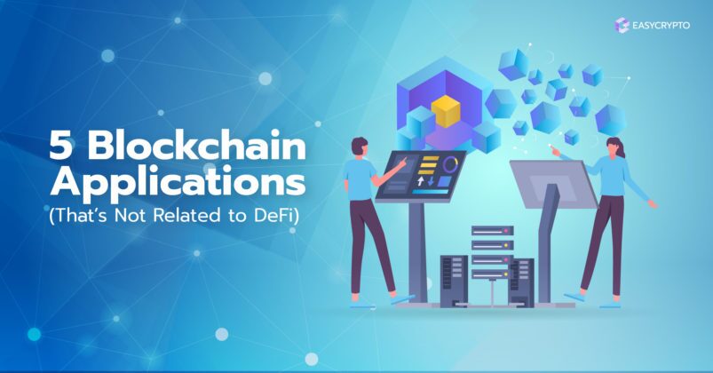 Illustration of a man doing some computations to illustrate the topic of different blockchain applications. Illustration of a man doing some computations to illustrate the topic of different blockchain applications.