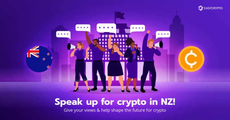Blog-Cover-2-1 Illustration of people speaking up in front of a government building on a purple background.