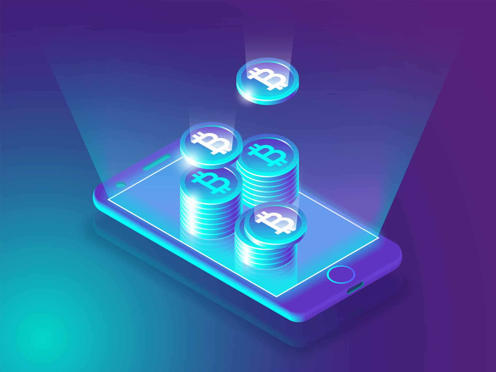 Illustration of a crypto or bitcoin wallet.