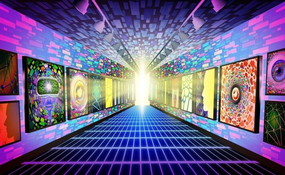 Illustration for wall of digital NFTs
