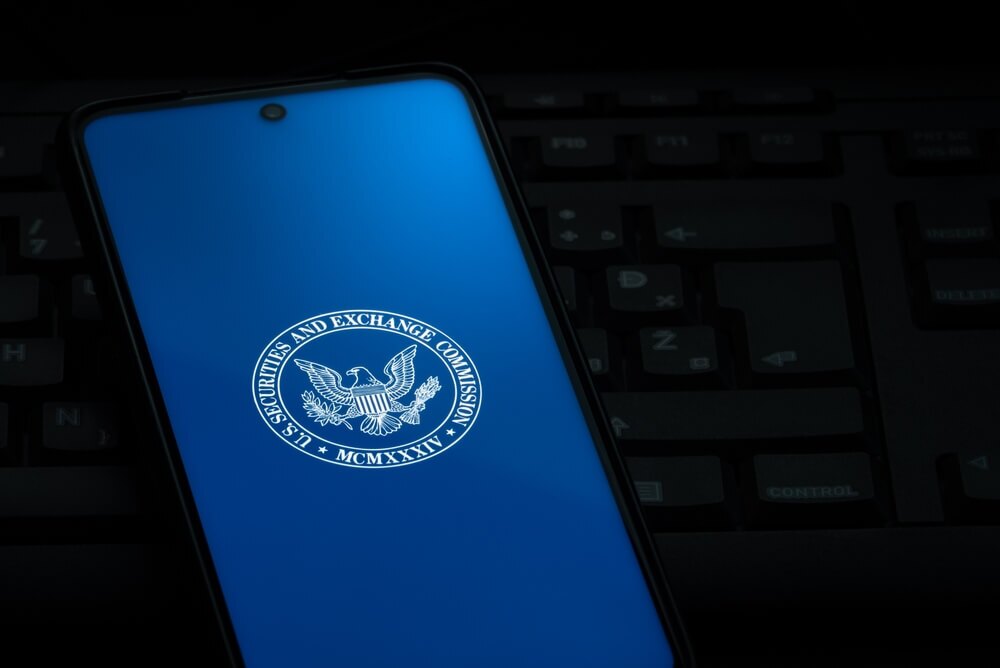 Illustration for Securities and Exchange Commission shown on a phone screen