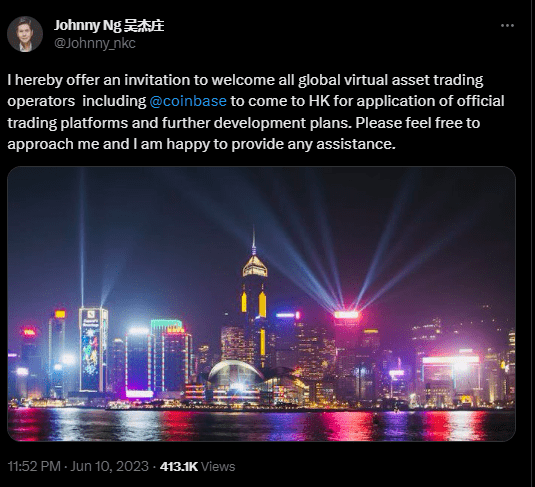 screenshot of tweet
