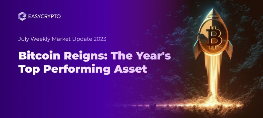 HUB Update - Bitcoin Reigns_ The Year's Top Performing Asset Blog cover for weekly market update week 28 2023