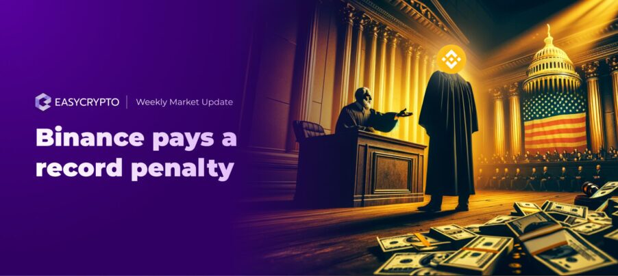 Banner for Easy Crypto Weekly HVC Update showcasing the Binance logo in front of a judge Banner for Easy Crypto Weekly HVC Update showcasing the Binance logo in front of a judge