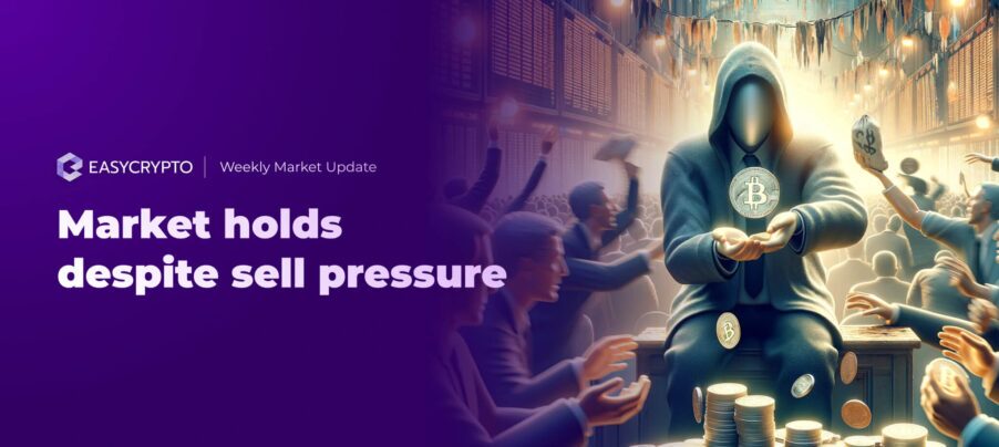 HUB Update - Market holds despite sell pressure Week 6 2024 weekly HVC crypto market update blog cover.