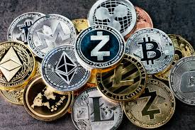 various-cryptocurrencies-altcoins-illustrated-physical-coins Various altcoins (cryptocurrencies) are illustrated as physical coins