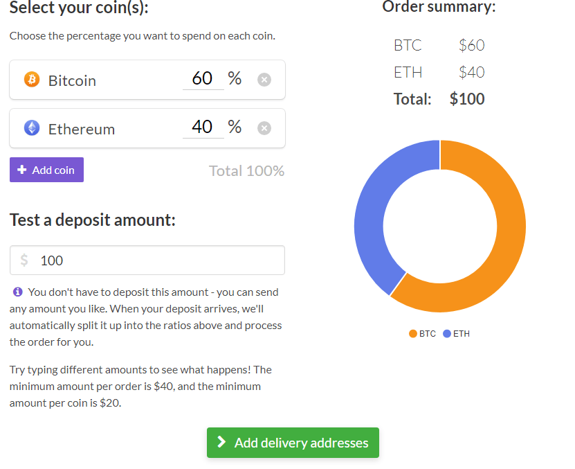 Choose your preferred cryptocurrencies in Easy Crypto's Auto-Buy option