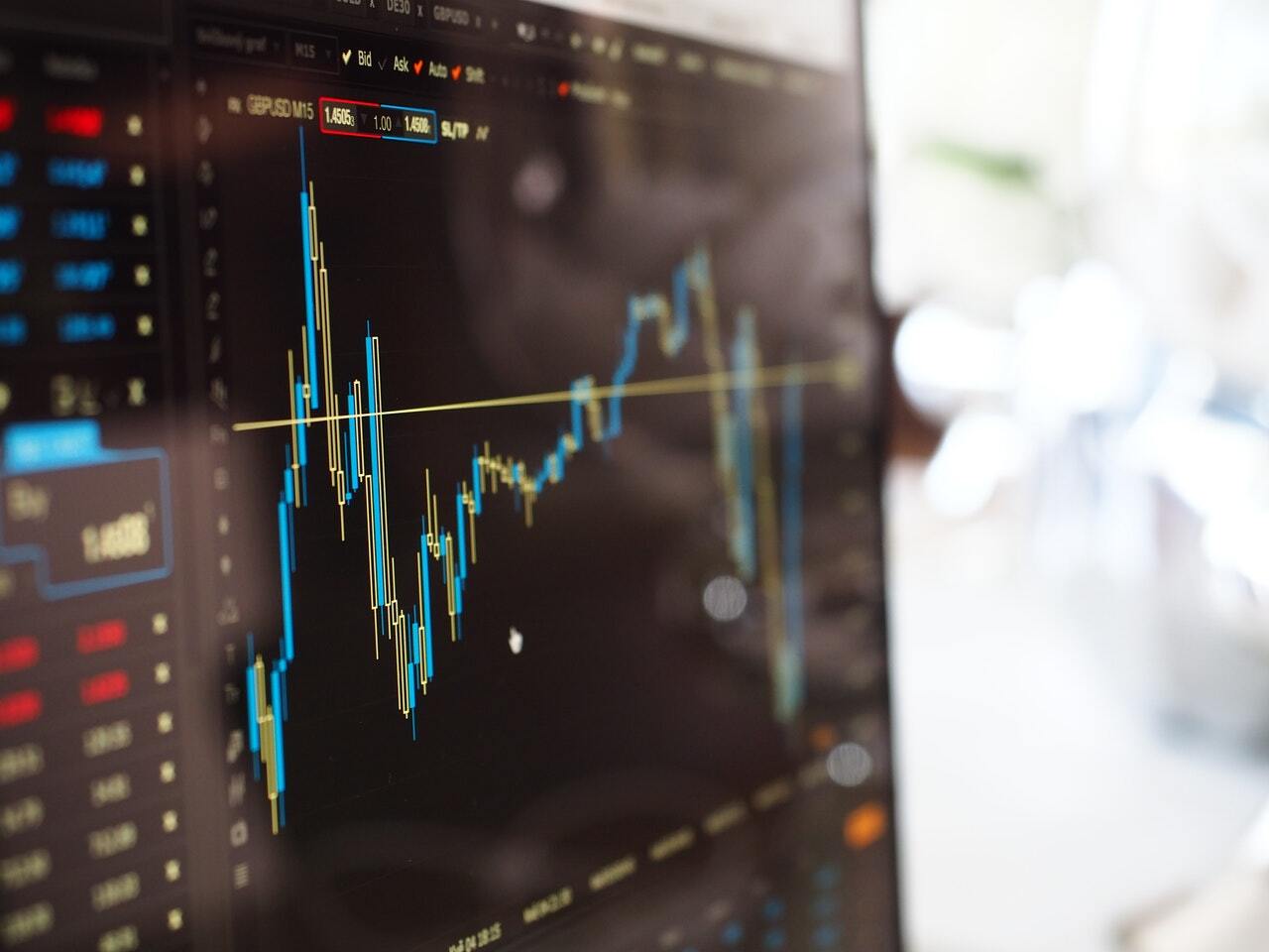 Image of a stock market graph to illustrate crypto exchange Australia