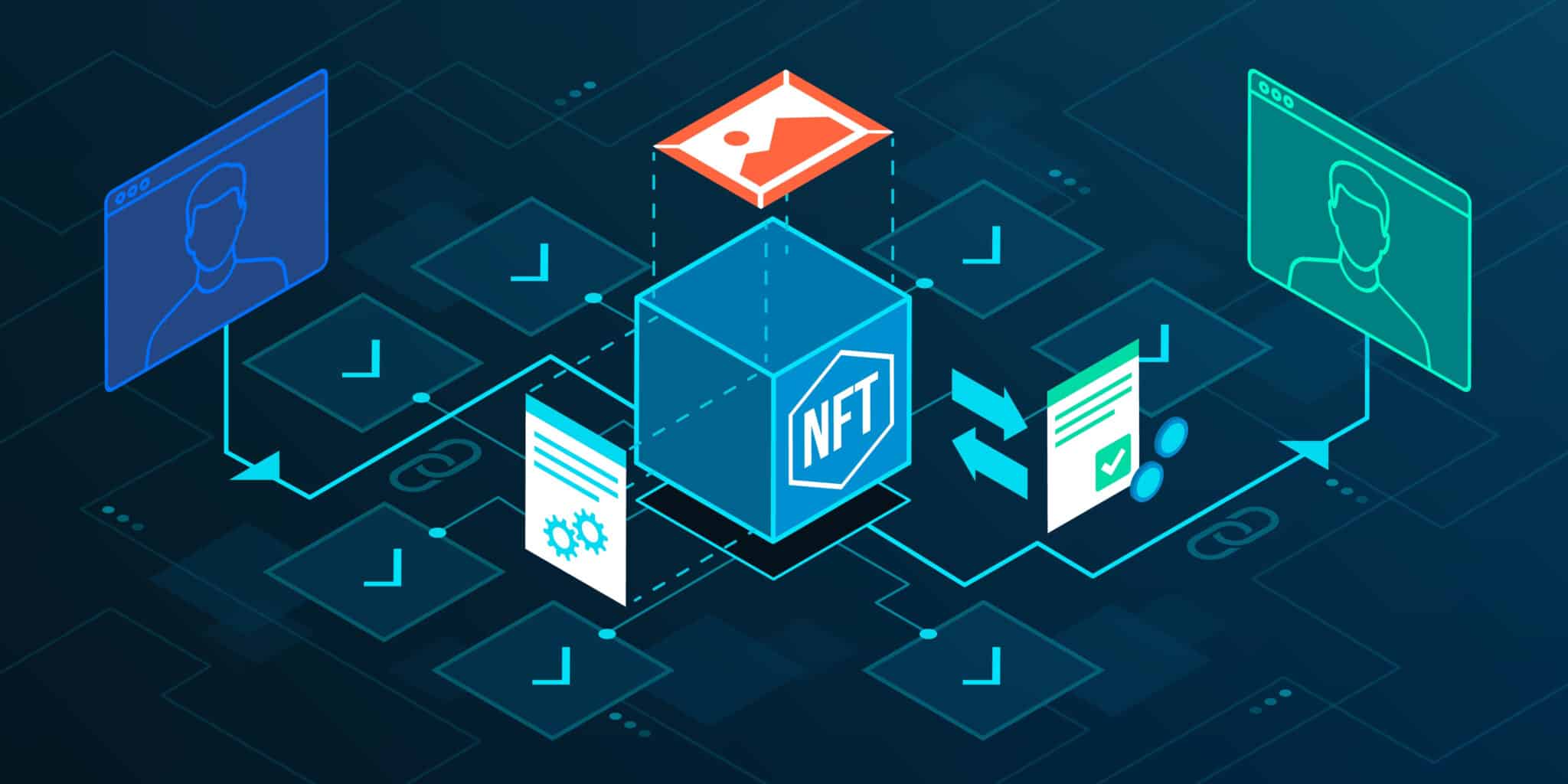 NFT digital smart contracts. 