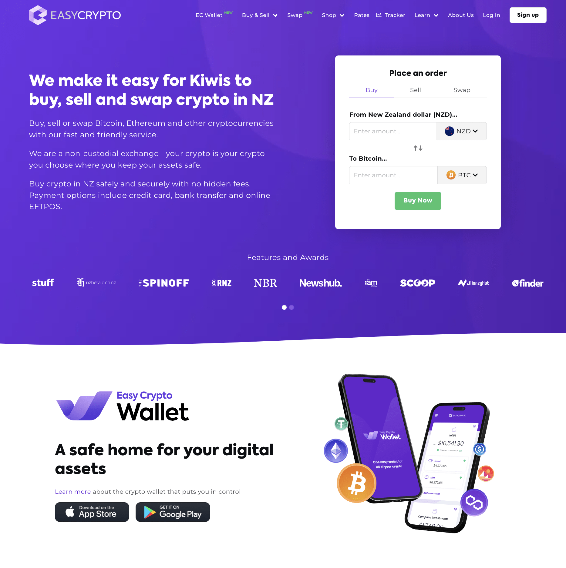 Easy Crypto NZ New Zealand Homepage