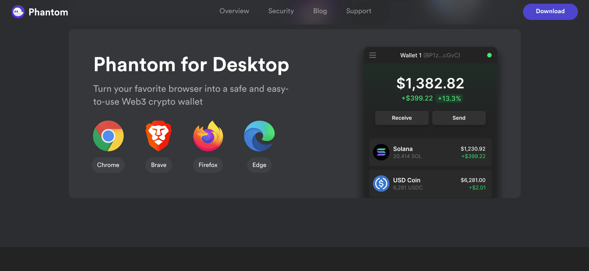 Phantom wallet desktop plug in