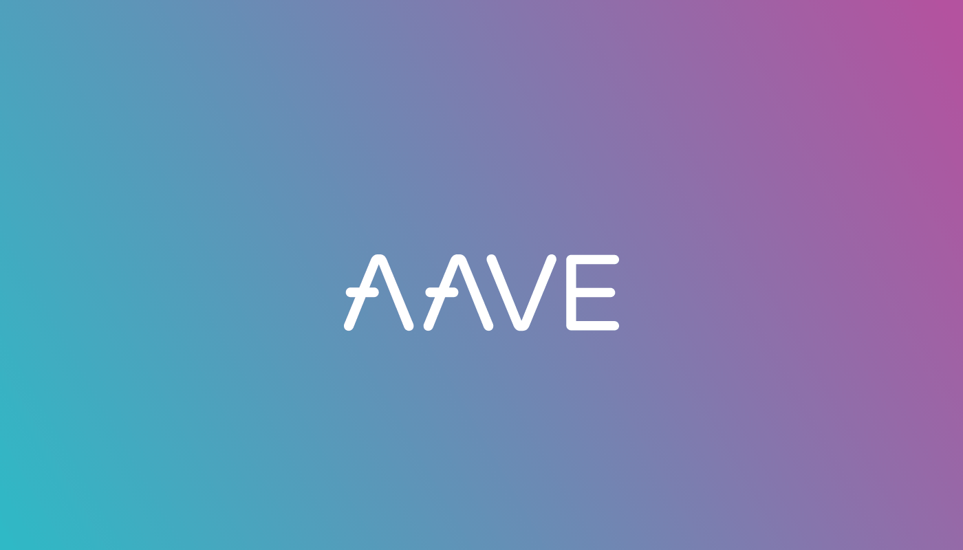 The AAVE banner on a teal and magenta gradient background.