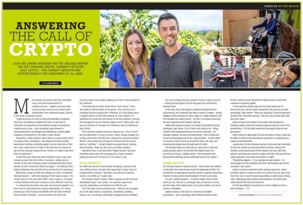 Easy Crypto NBR first cryptocurrency company NZ Alan and Janine Grainger