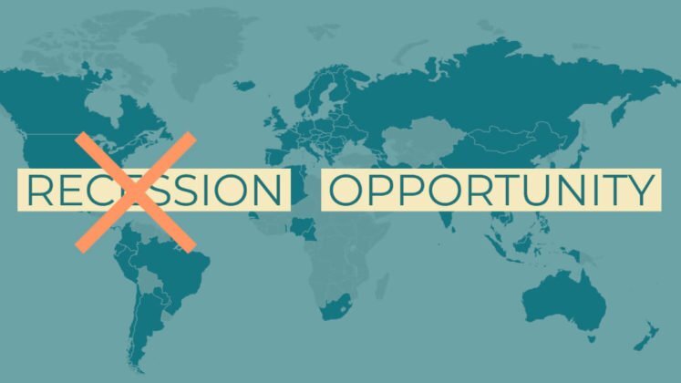 Reccesion equals oppportunity invest in the depression image