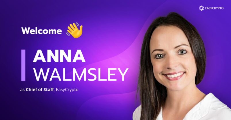 Blog cover of Anna Walmsley as the Chief of Staff at Easy Crypto.