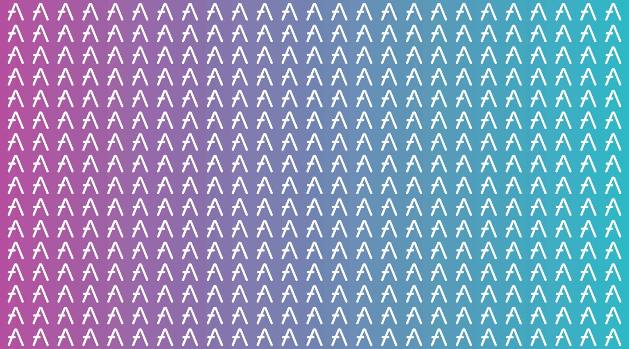 Repeating AAVE token on a gradient background.