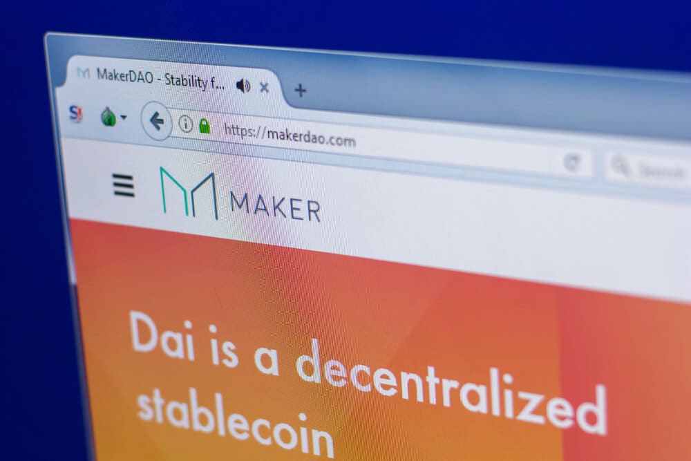 Photo of MAKERDAO on computer screen.