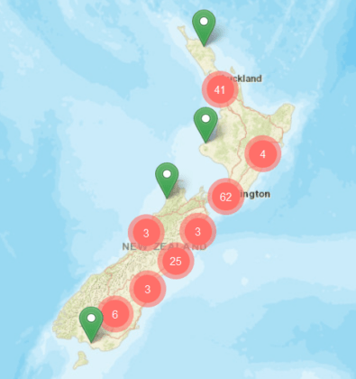 Pest Free Token trap map