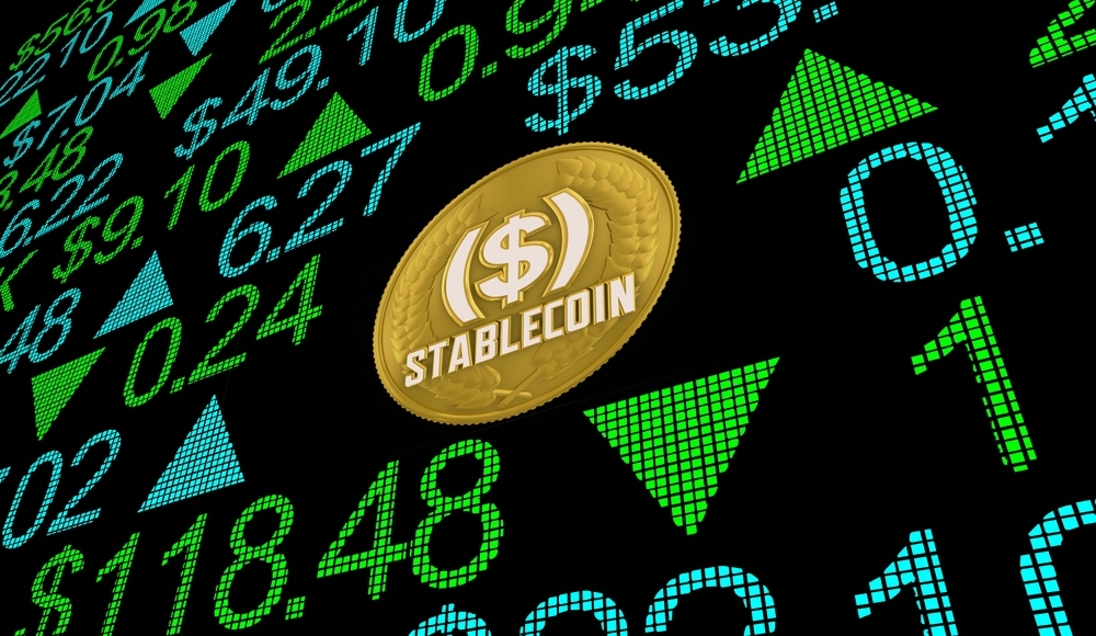 Stablecoin illustration going up