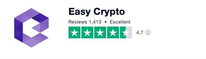 Screenshot of Easy Crypto Trustpilot review. 