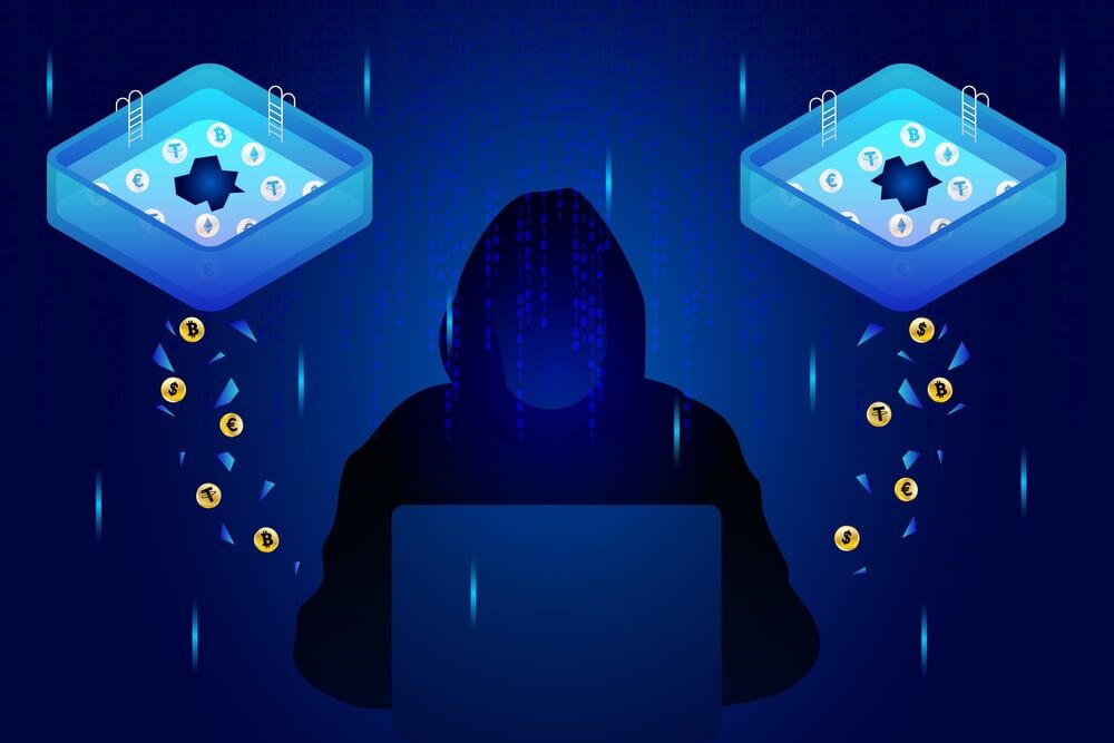 Illustration of crypto wallet getting hacked