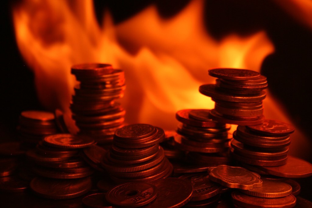 Burning cryptocurrencies