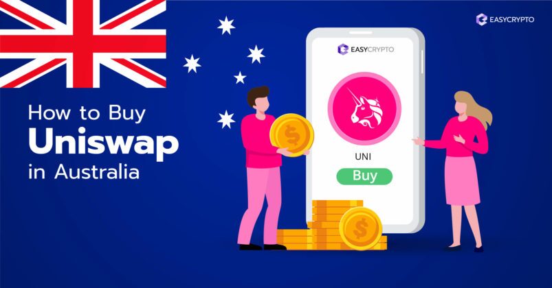Illustration of a phone screen with the UNI logo on it backdropped by the Australian flag.