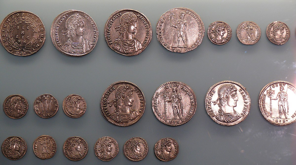 Coins from Ancient Rome.