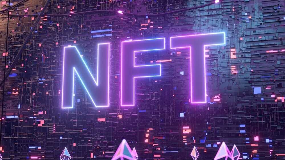 NFT Neon Purple Logo.