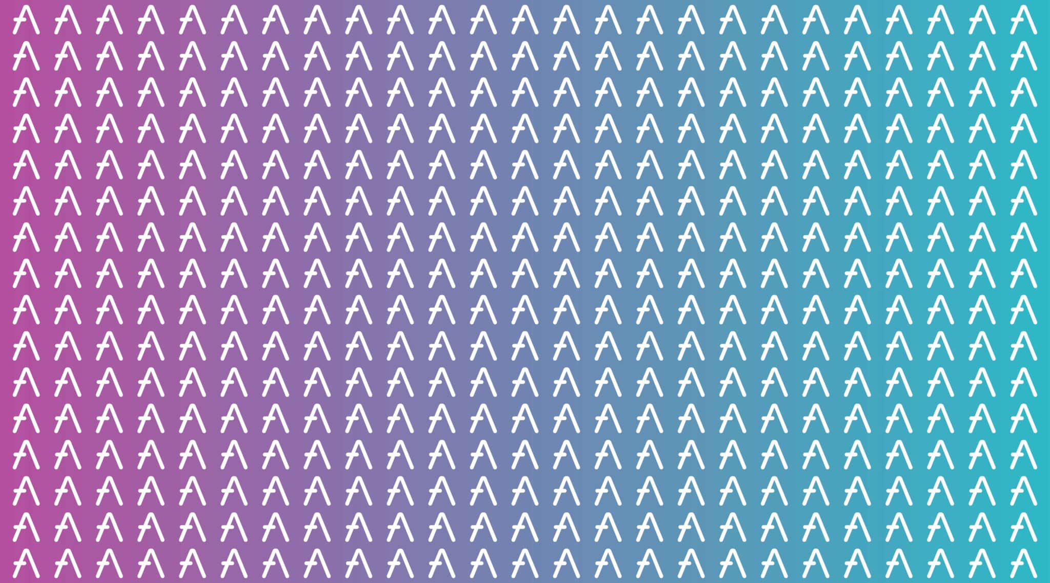 Repeating AAVE token on a gradient background.