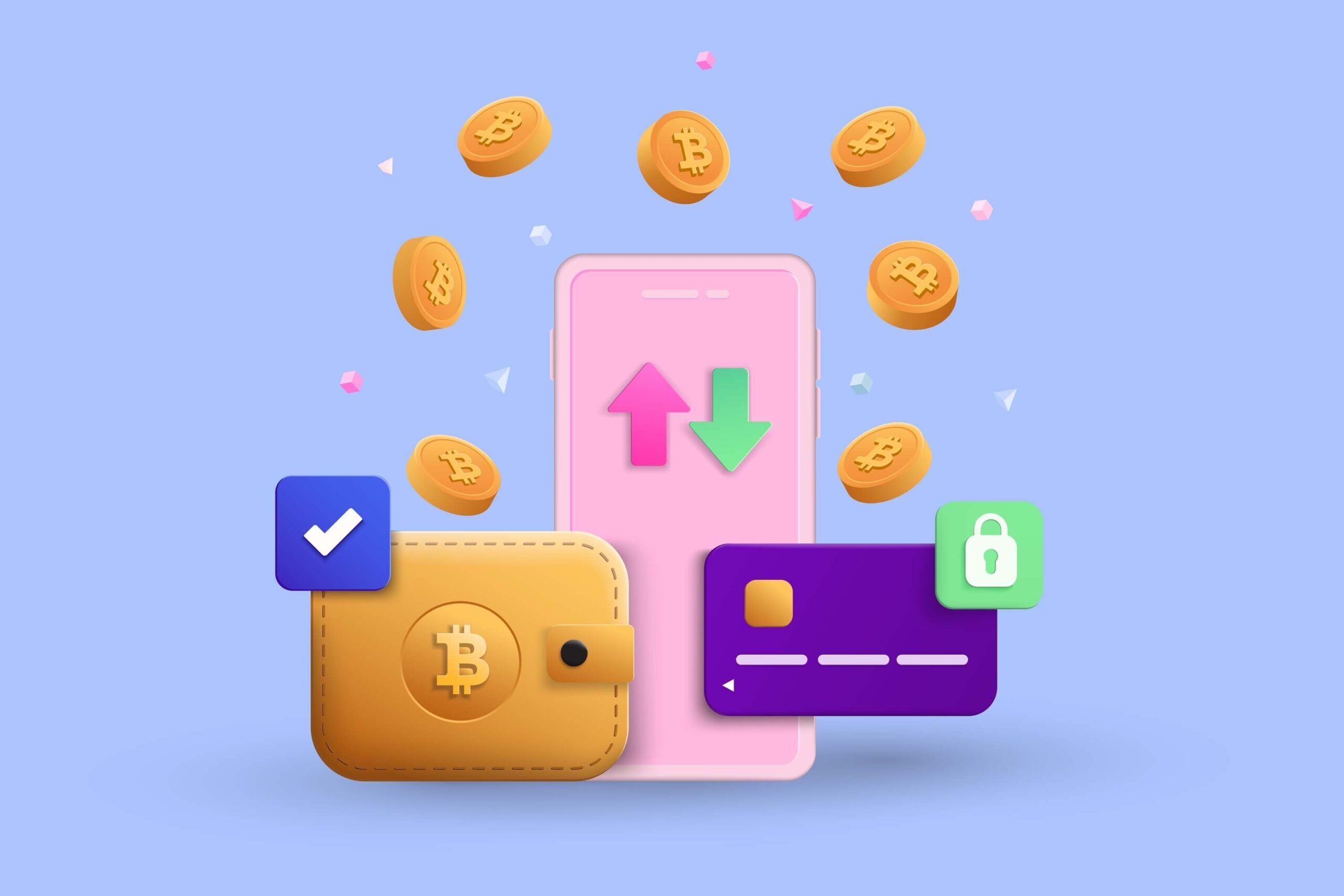 Illustration of crypto payment for businesses.