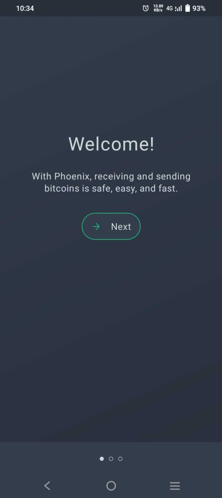 Screenshot of phoenix Welcome Screen