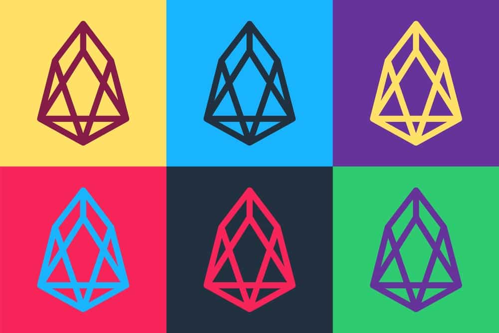 Popart visual of the EOS logo.