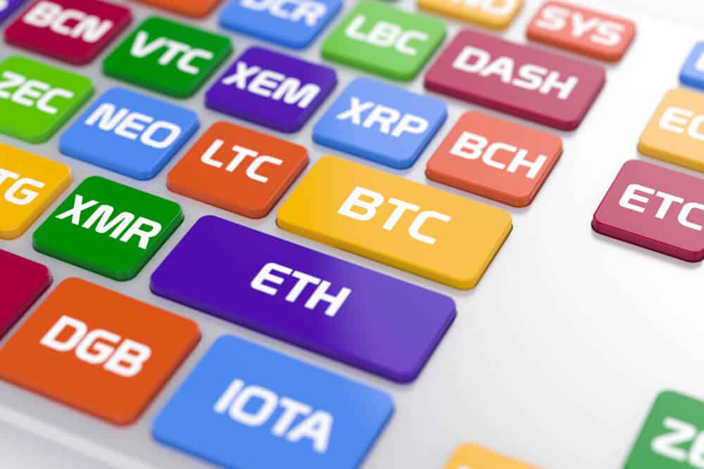 Illustration depicting different types of crypto