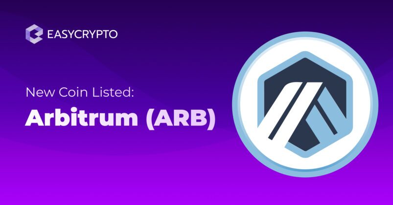 Blog cover for Arbitrum (ARB) coin being newly listed