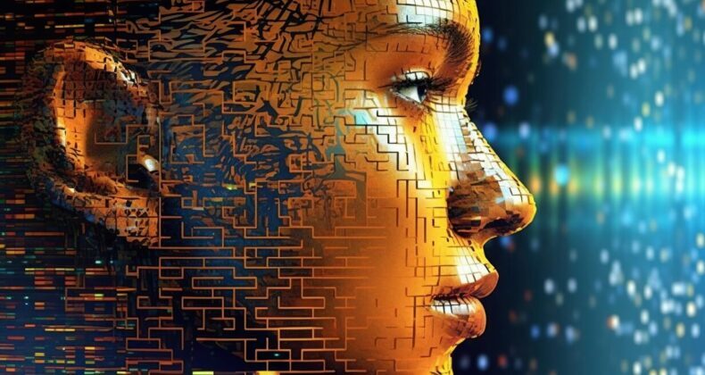 Illustration of digital art to convey NFT revolution