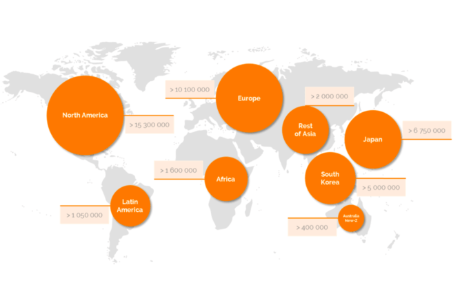 the total number of active Crypto traders across the globe