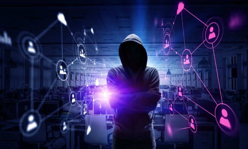 Faceless Hooded Bitcoin Hacker 