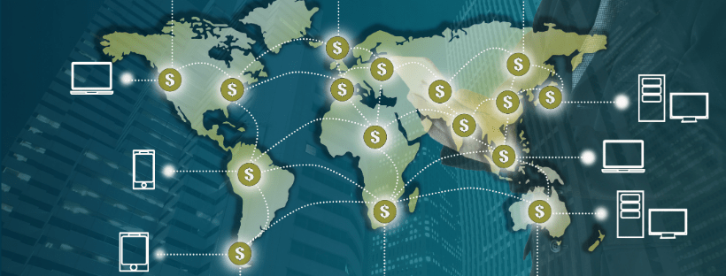 Cryptocurrency-built-on-the-blockchain The illustration of cryptocurrency built on the blockchain