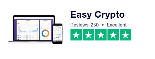 The excellent review for Easy Crypto via Trustpilot