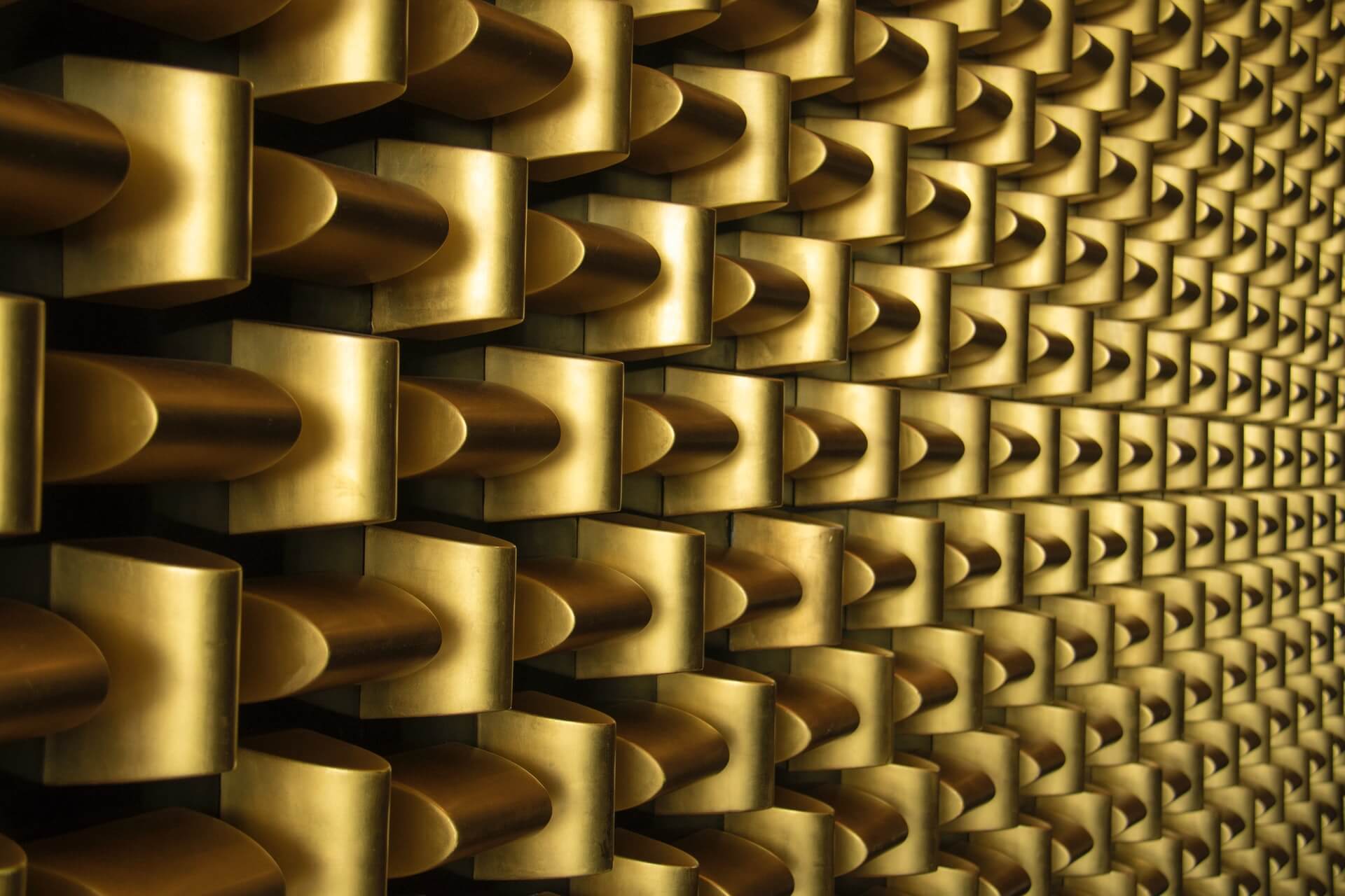 solid wall of gold.