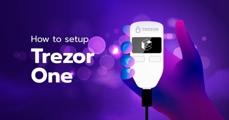 Illustration of a white Trezor One to depict how to set it up. Illustration of a white Trezor One to depict how to set it up.