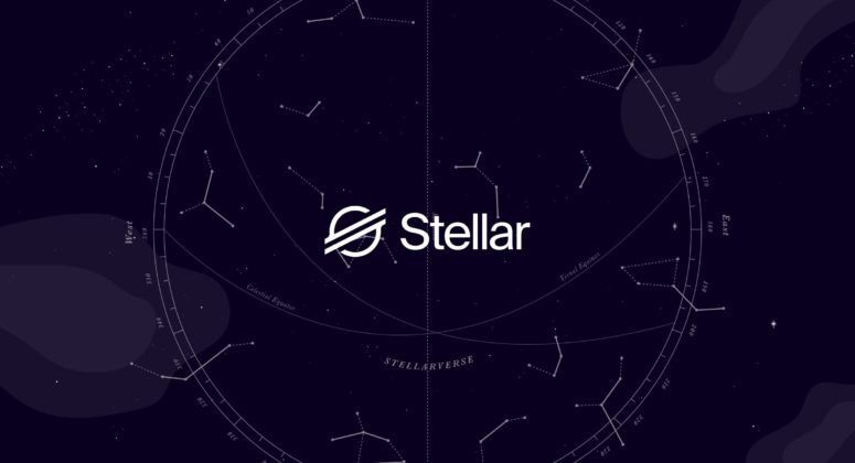 Image of the Stellar Lumens (XLM) logo on a dark constellation background. Image of the Stellar Lumens (XLM) logo on a dark constellation background.