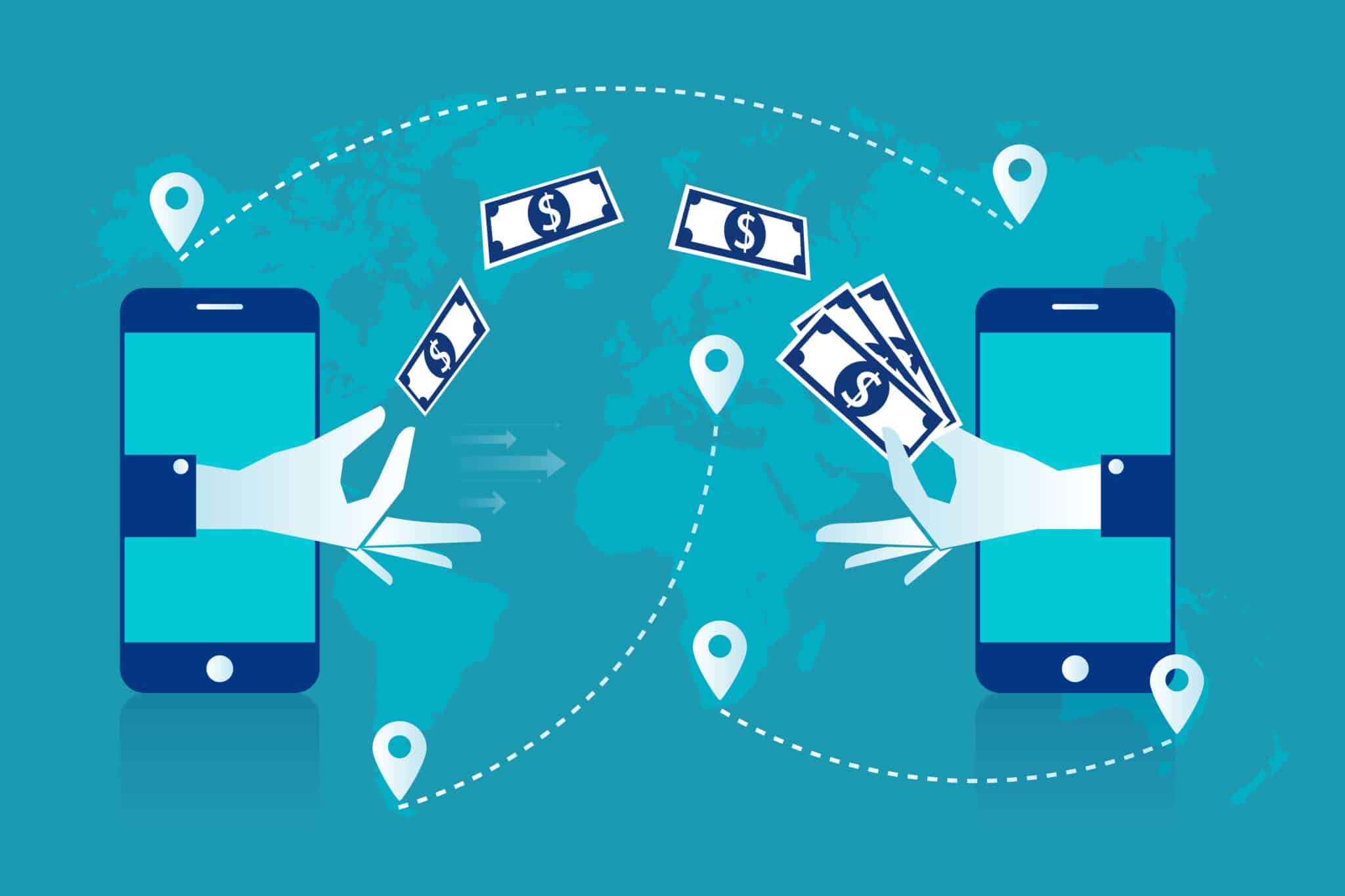 Visual depicting international remittances.