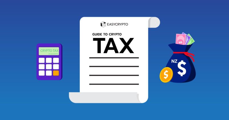 Illustration of a tax document to depict the topic of cryptocurrency tax Illustration of a tax document to depict the topic of cryptocurrency tax