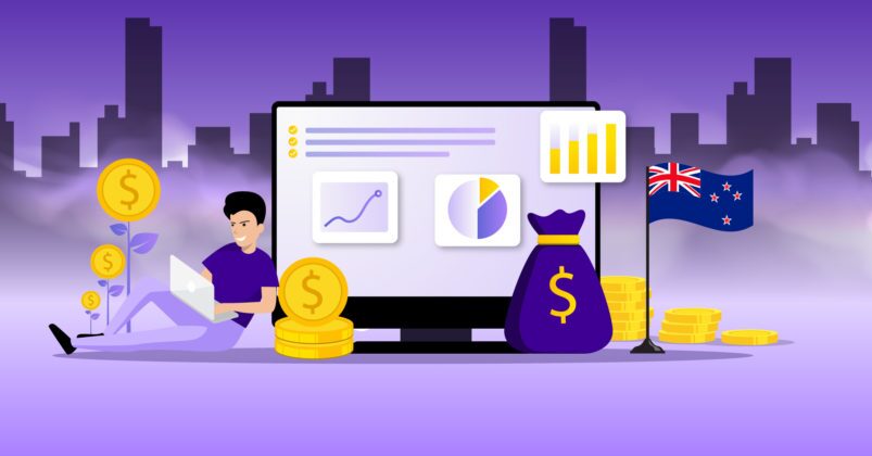 Illustration of a guy sitting next to a monitor display to illustrate the idea of crypto investment tips in NZ. Illustration of a guy sitting next to a monitor display to illustrate the idea of crypto investment tips in NZ.