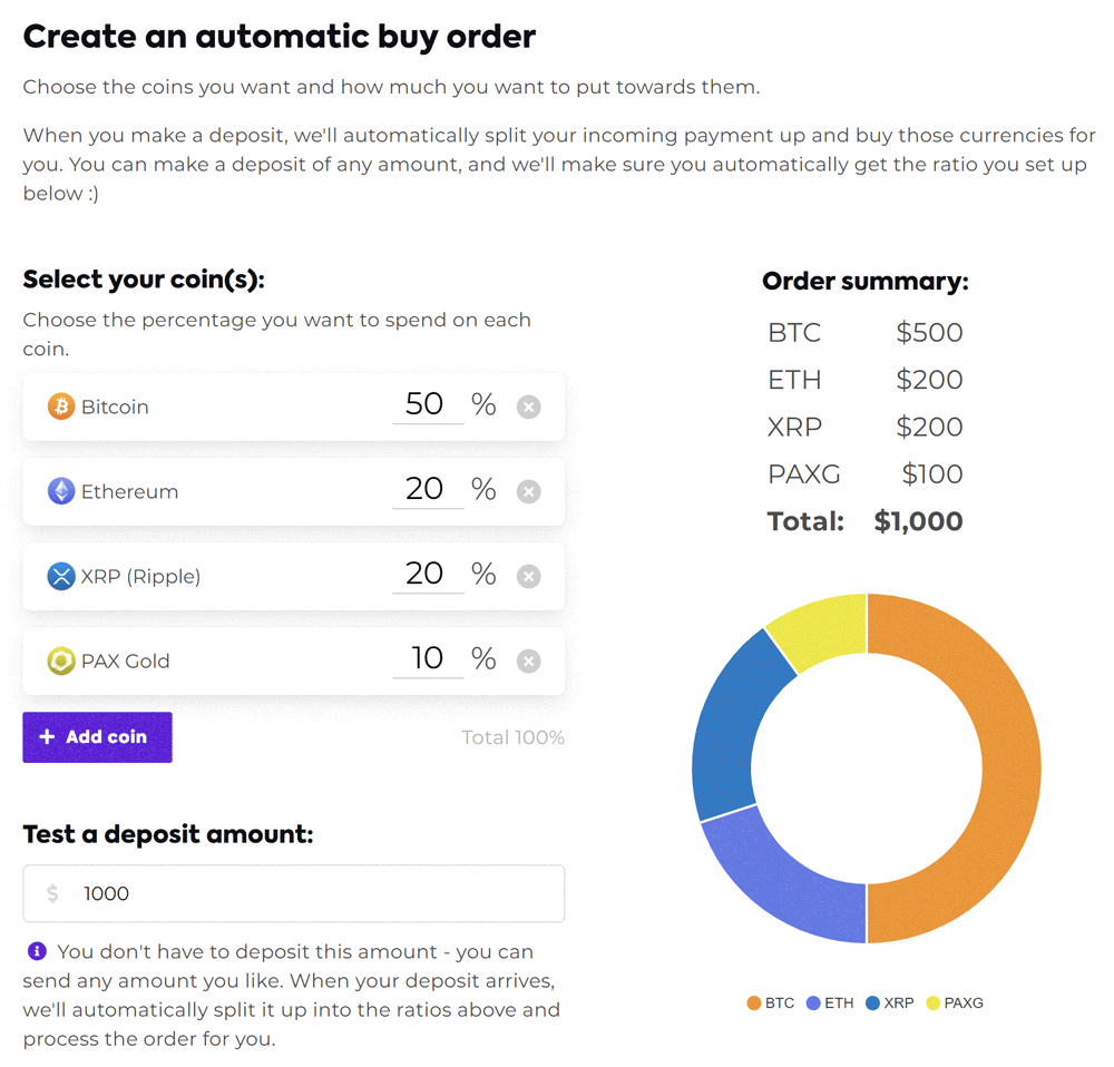 Easy Crypto Auto-buy Features